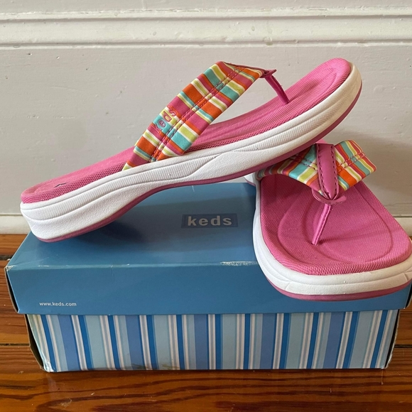 KEDS EMMY STRIPE THONG size 11M - Picture 2 of 2